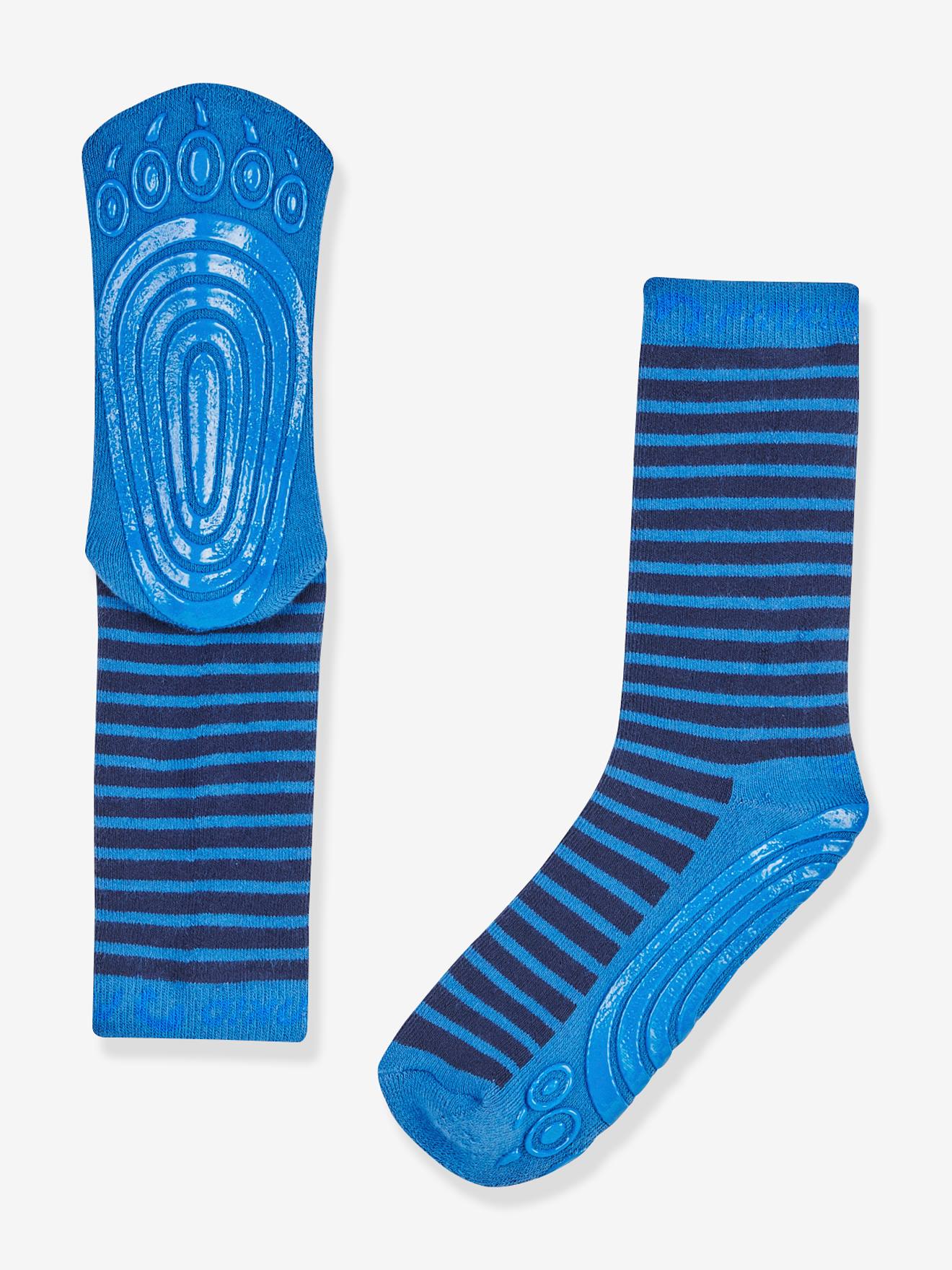 Chaussettes antidérapantes enfant TAPSUT finkid, patte d’ours bleu pétrole