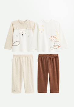 Lot de 2 pyjamas enfant 2 pièces en velours cracotte  - vertbaudet enfant