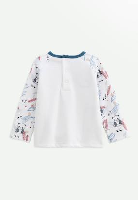 Pyjama Bébé En Velours Doux Avec Patch Panda - Bleu Et écru | Grenouillère Pieds Antidérapants | Label OEKO-TEX