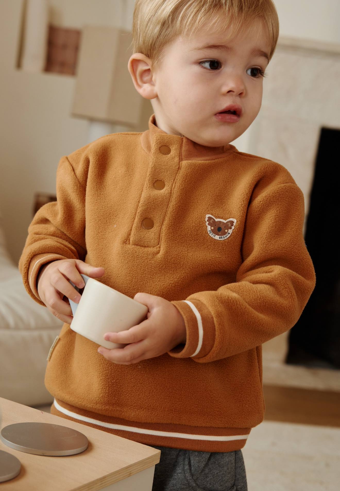 Sweat-shirt Enfant En Polaire Constellation Camel