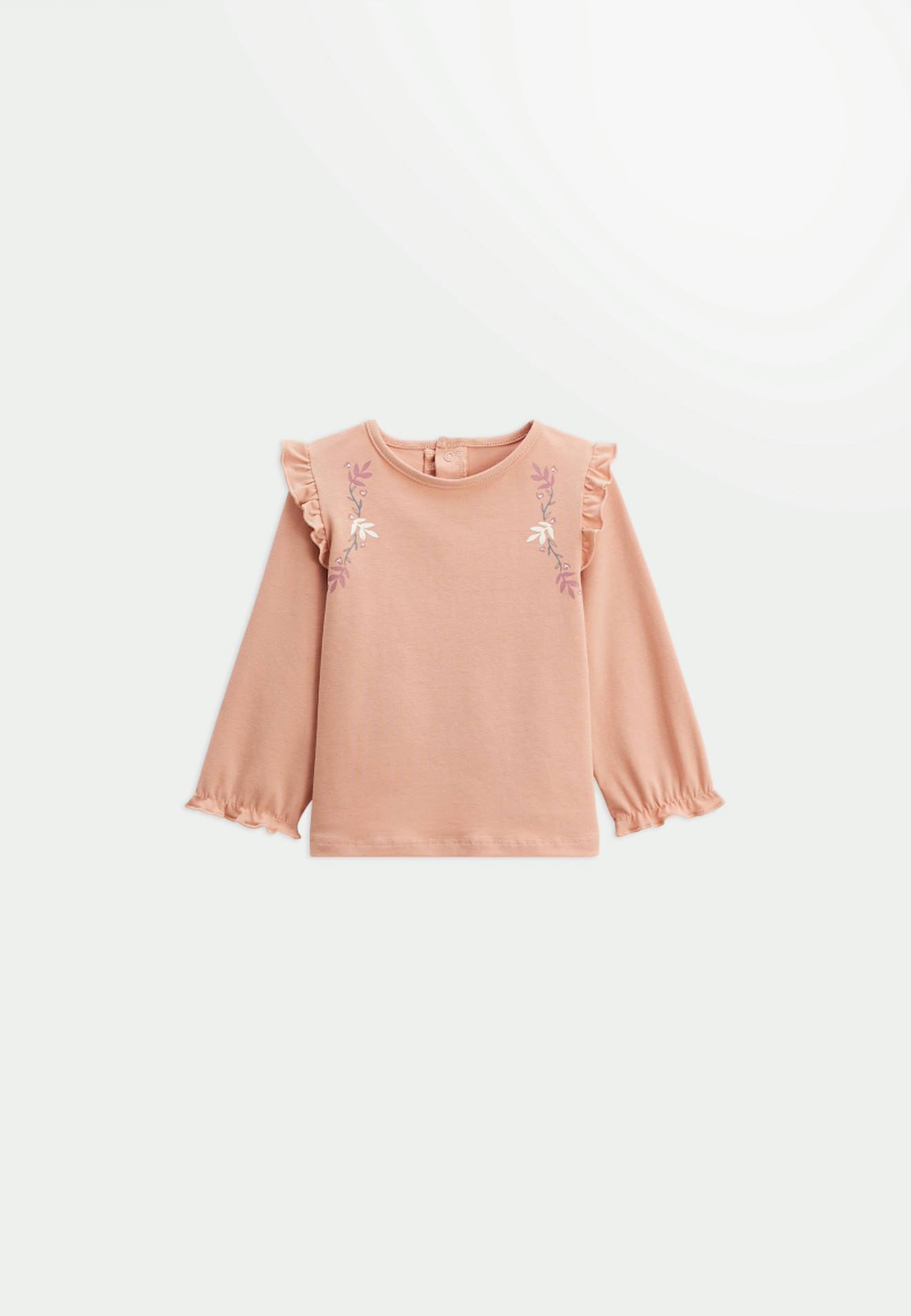 T-shirt Bébé Manches Longues Matcha Rose