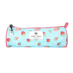 Jouet-Trousse simple fille POL FOX Strawberry – CP/CE1/CE2 – Bleu clair à motifs fraises