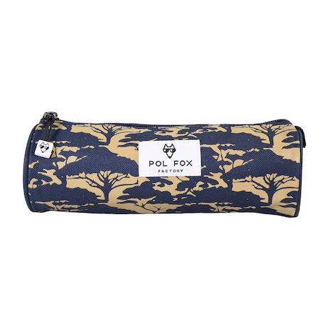 Trousse simple garçon POL FOX Lion – CP/CE1/CE2 – Bleu marine à motifs savane  - vertbaudet enfant