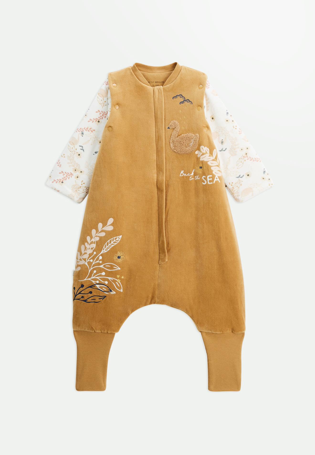 Turbulette Tog2 En Velours Avec Pieds Retroussables Et Manches Amovibles Swan Ocre