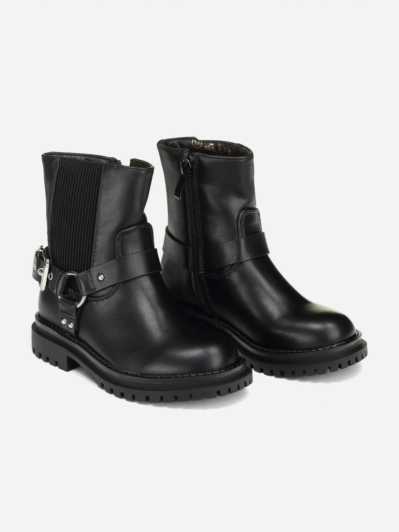 Bottines À Zip Noir