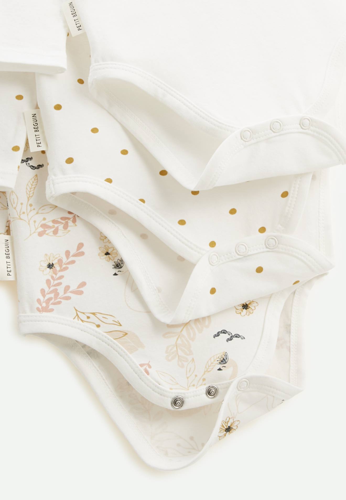 Petit Béguin Lot De 2 Bodies Bébé Manches Longues Gribouille Pas Cher