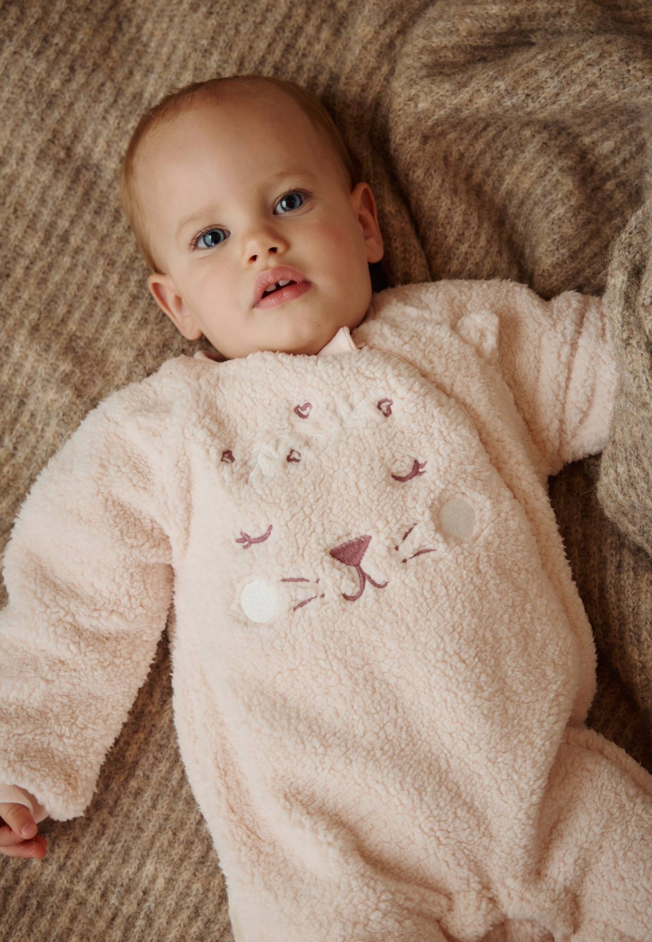 Surpyjama Bébé En Sherpa Matcha Rose