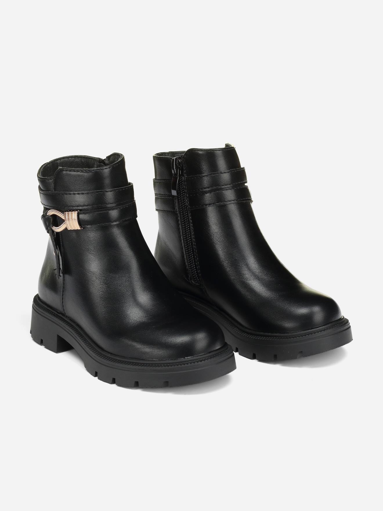 Bottines À Zip Noir