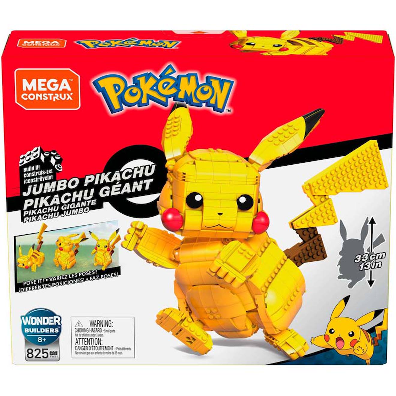Pikachu Géant - Pikachu Méga Construx - Pokemon Multicolore