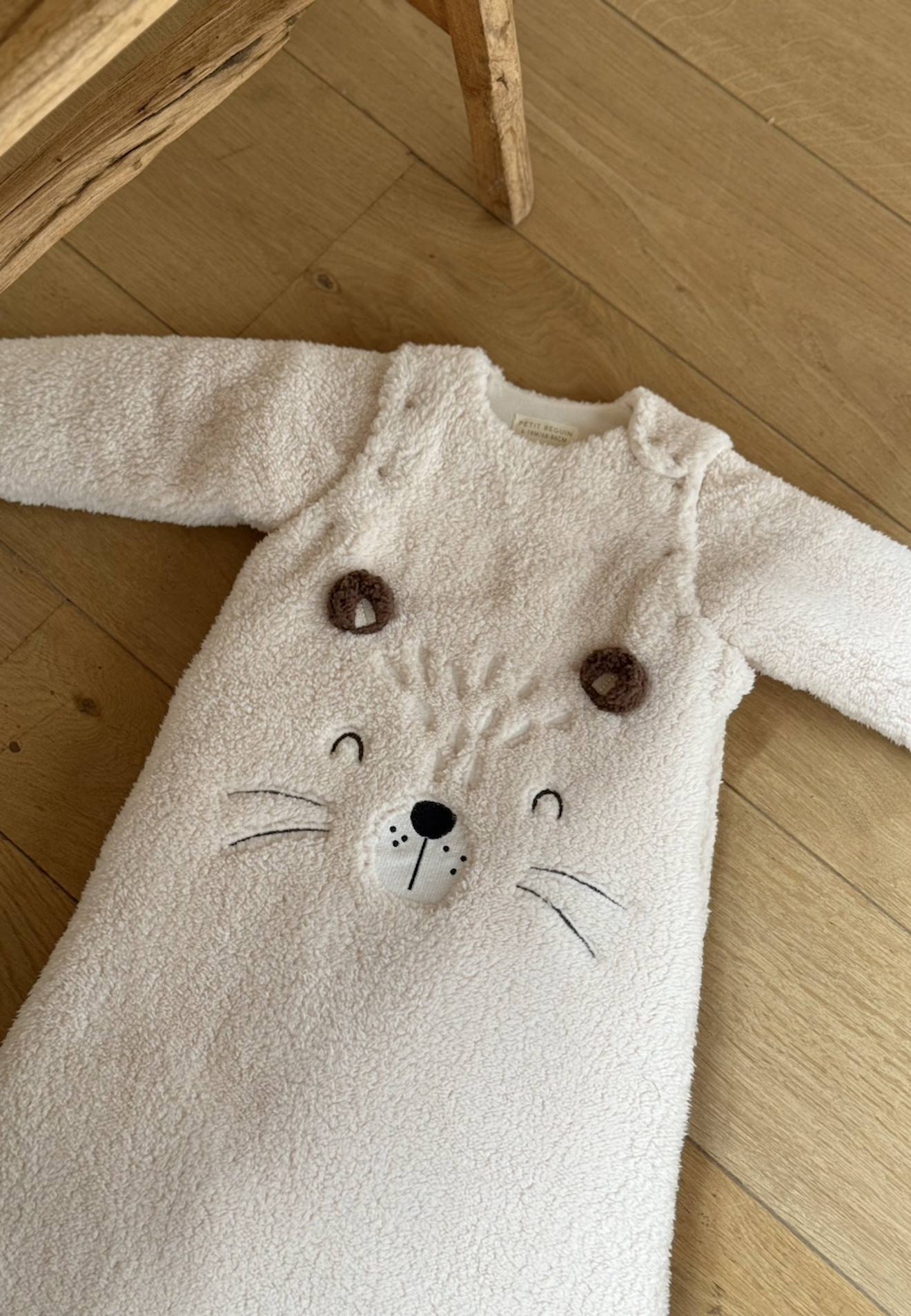 Gigoteuse D'hiver En Sherpa Avec Manches Amovibles Cracotte Beige