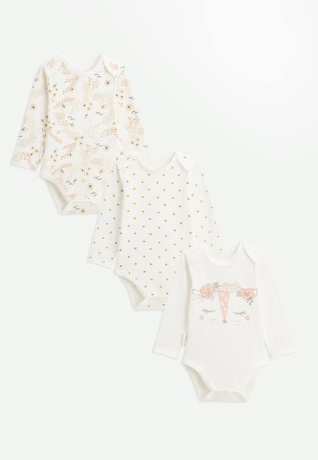 Bébé-Lot de 3 bodies bébé manches longues misty