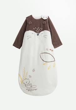 Linge de maison et décoration-Gigoteuse d'hiver en velours avec manches amovibles cracotte