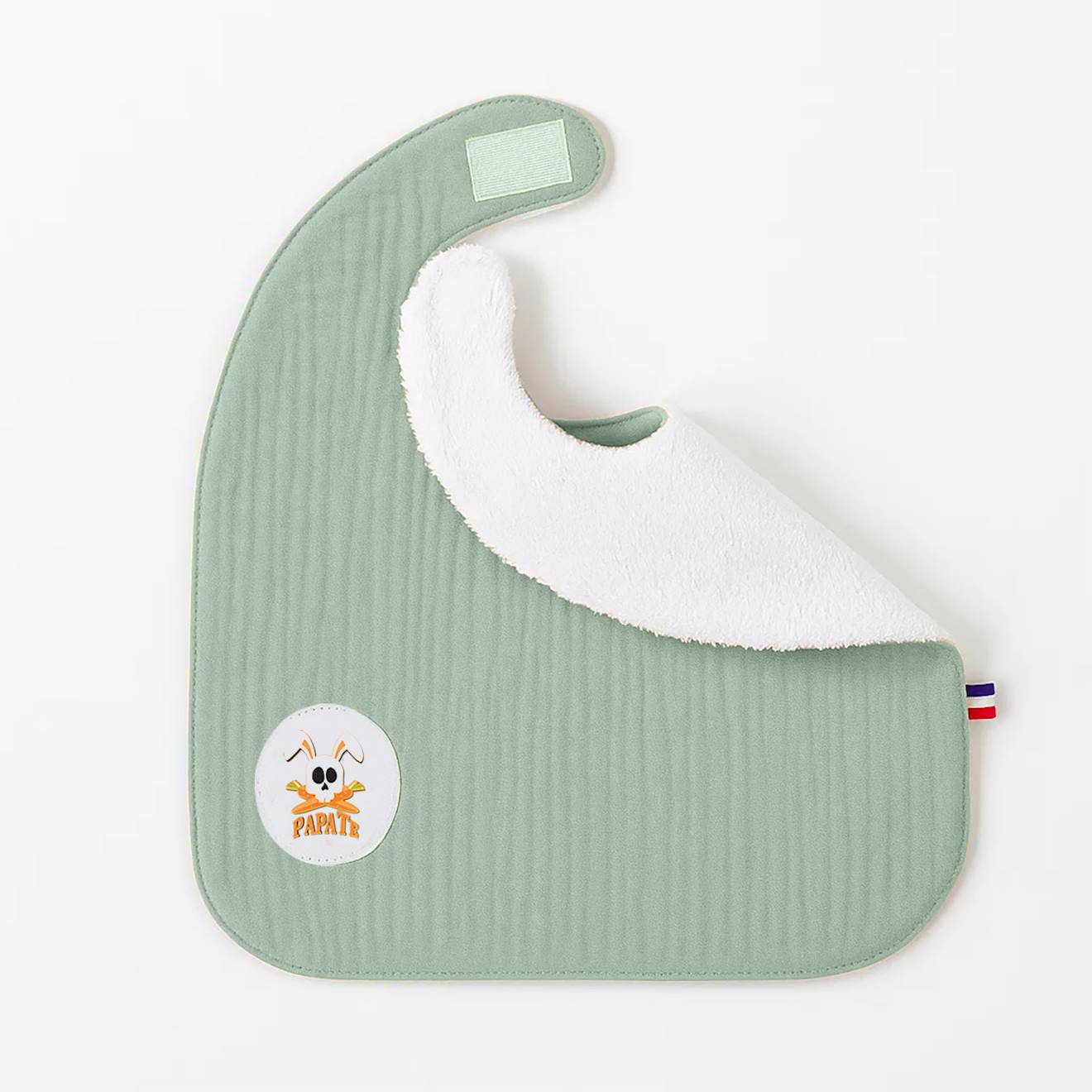 Bavoir En Coton Bio Vert (Papate) - Image 2