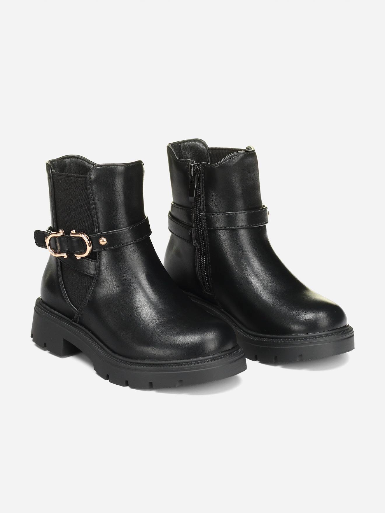 Bottines À Zip Noir