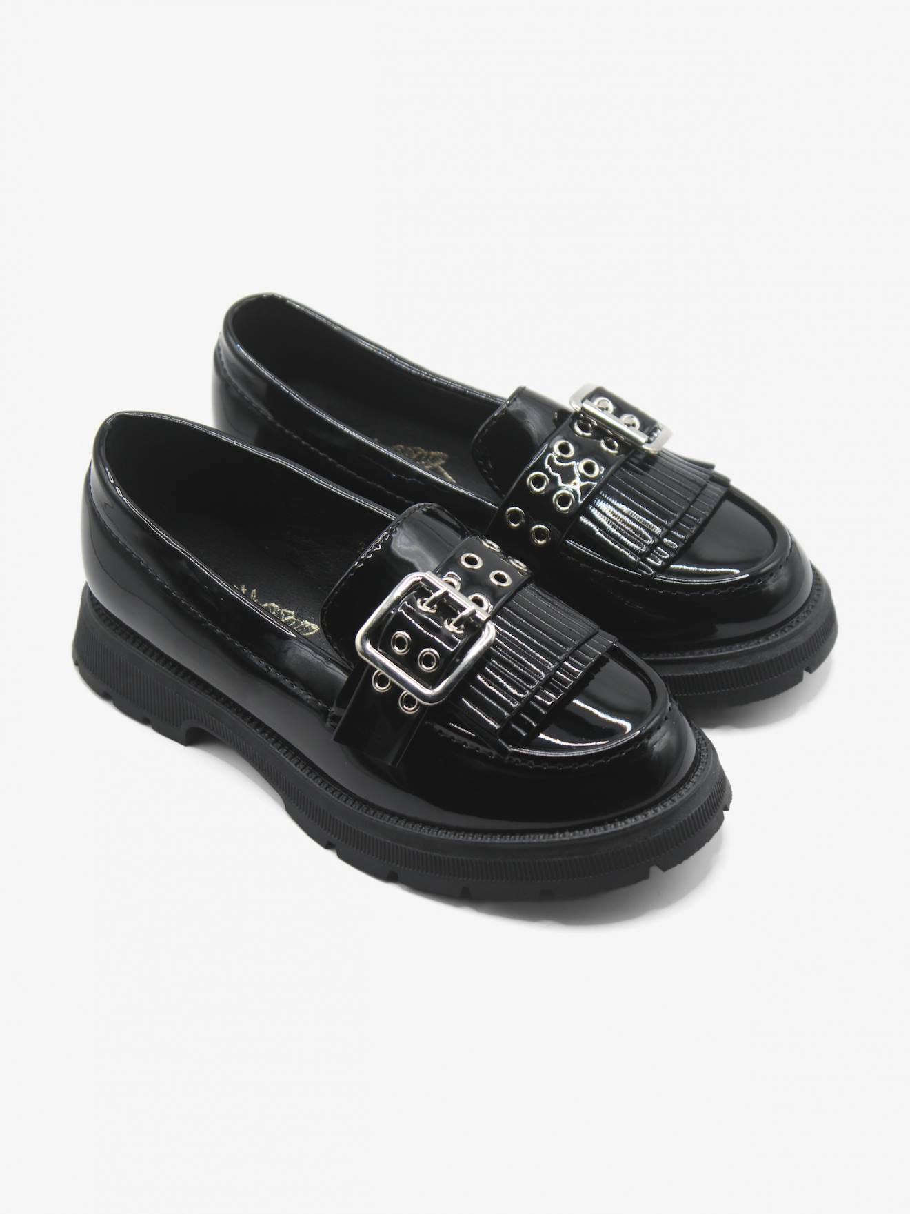 Mocassins À Franges Noir