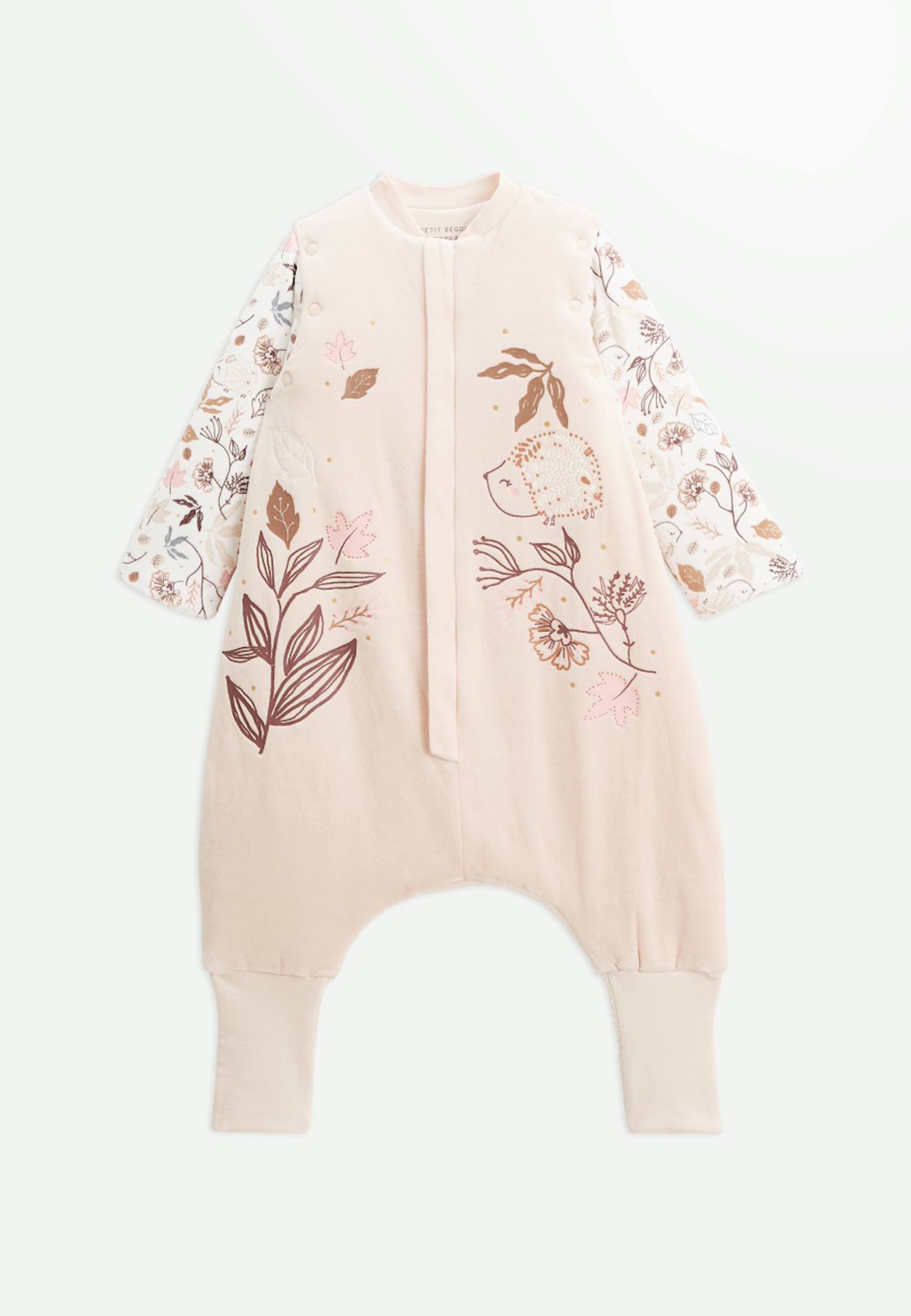 Turbulette D'hiver En Velours Avec Pieds Retroussables Et Manches Amovibles Chincha Rose