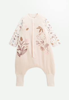 Linge de maison et décoration-Linge de lit bébé-Turbulette d'hiver en velours avec pieds retroussables et manches amovibles chincha