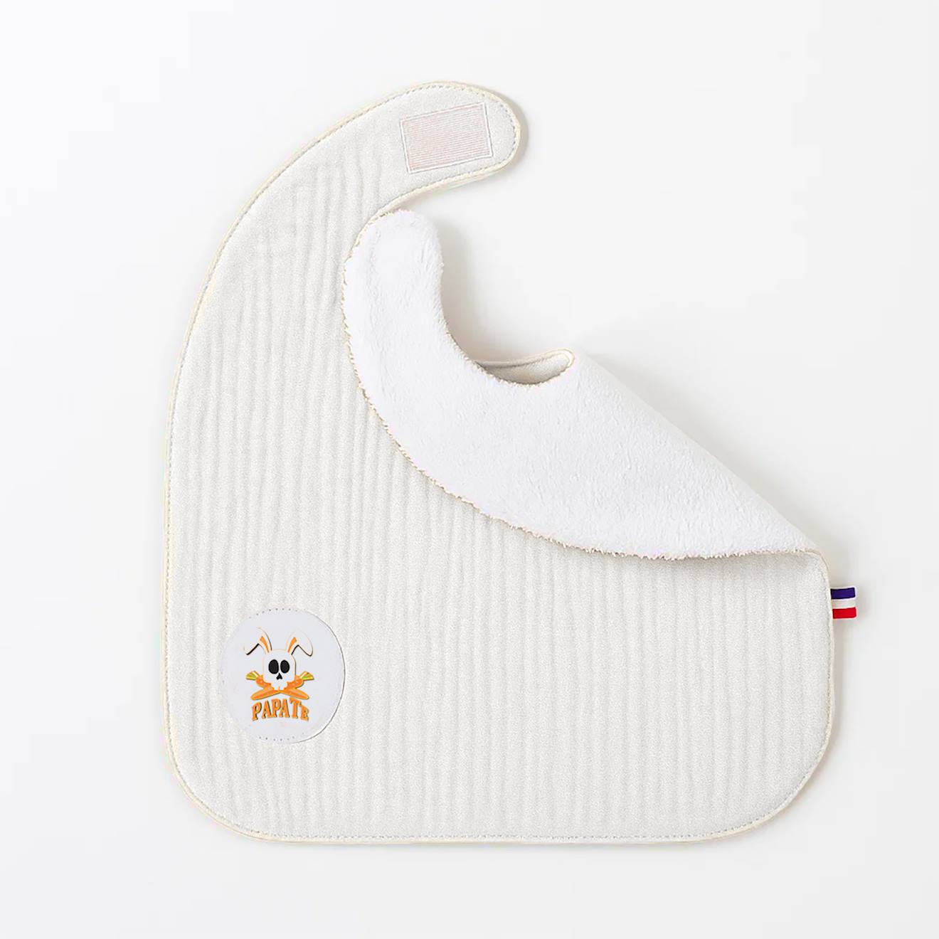 Bavoir En Coton Bio Blanc (Papate) - Image 2