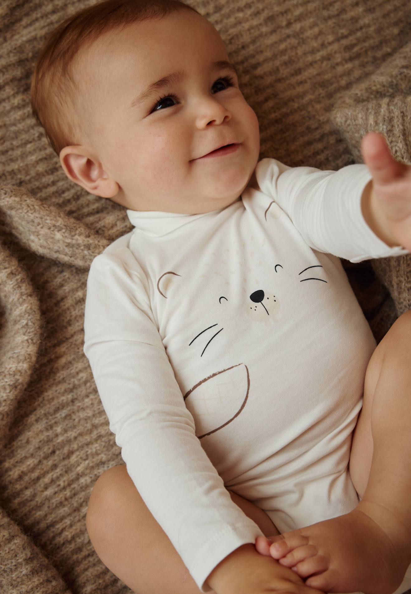 Lot De 2 Bodies Bébé Manches Longues Petit Loup - Gris Gris - - 8.99