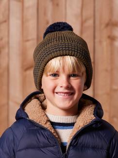 Ensemble rayé garçon bonnet + snood + moufles/gants  - vertbaudet enfant