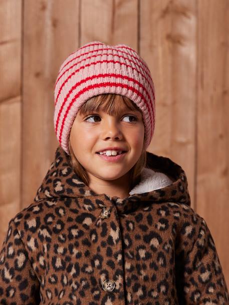 Ensemble rayé fille bonnet + snood + moufles/gants  - vertbaudet enfant