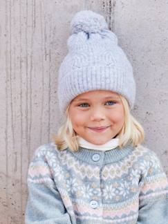 Ensemble fille bonnet, snood, gants en maille fantaisie  - vertbaudet enfant