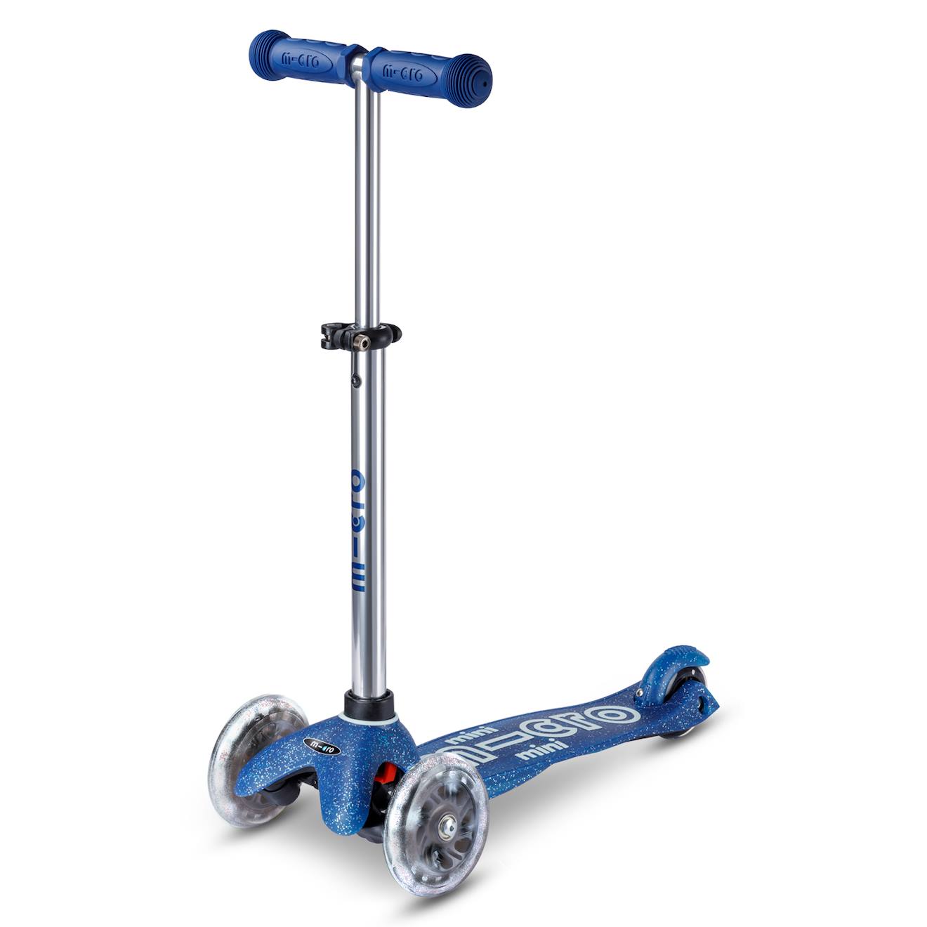 Trottinette Enfant Mini Micro Deluxe Glitter Led Bleu