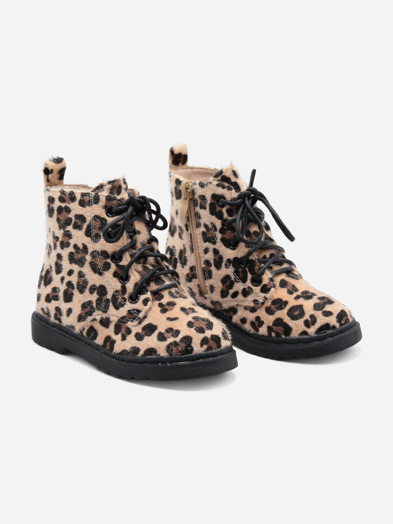 Bottines A Lacets Leopard