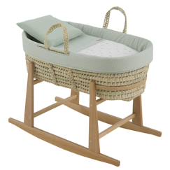 Puériculture-Lit de voyage et accessoires sommeil-Lit parapluie, couffin, berceau-Couffin matelasse + support en bois