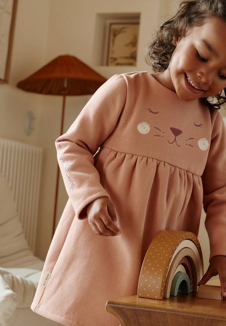 Fille-Robe enfant en molleton matcha