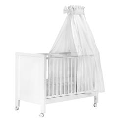 BAMBISOL Flèche De Lit Avec Voile Moustiquaire Blanc Pour Lits Bébé 60x120 Et 70x140 Cm