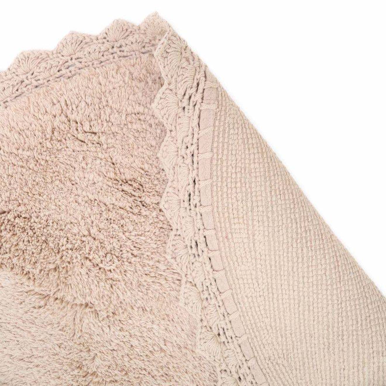 Tapis Rond Coton Lavable Finition Crochet Perla Nude (Nattiot) - Image 2