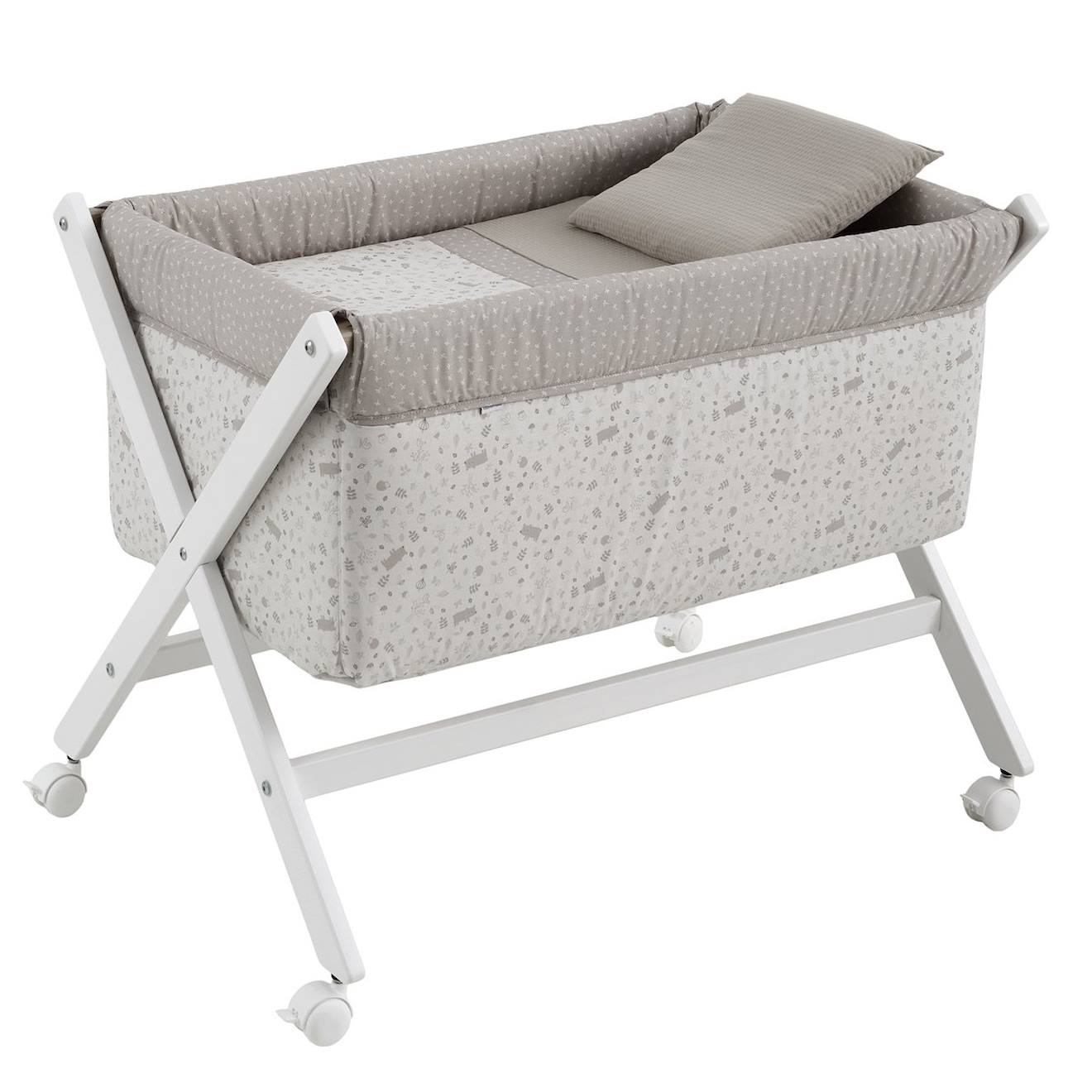 Berceau En Bois Beige/white