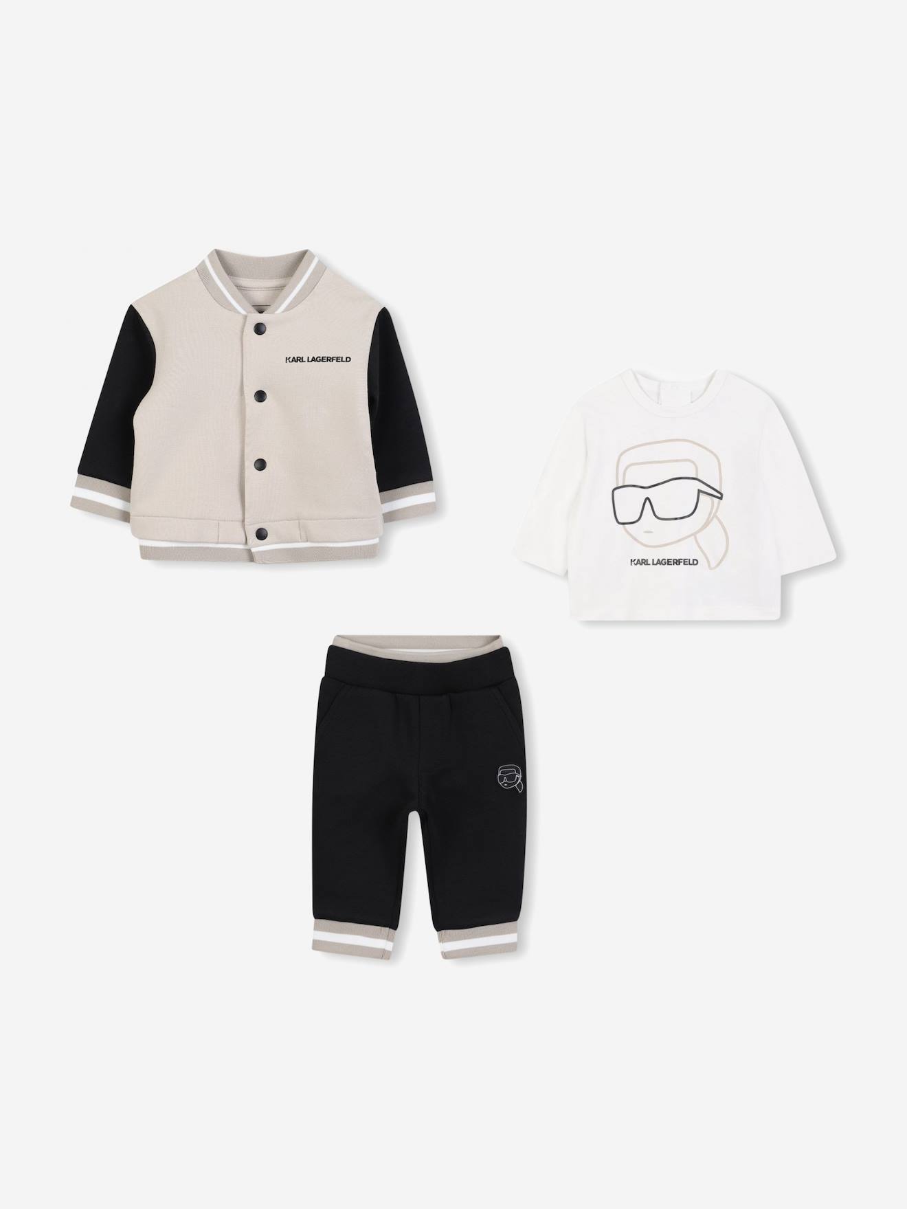 Ensemble 3 Pièces T-shirt Gilet Et Bas Black Stone