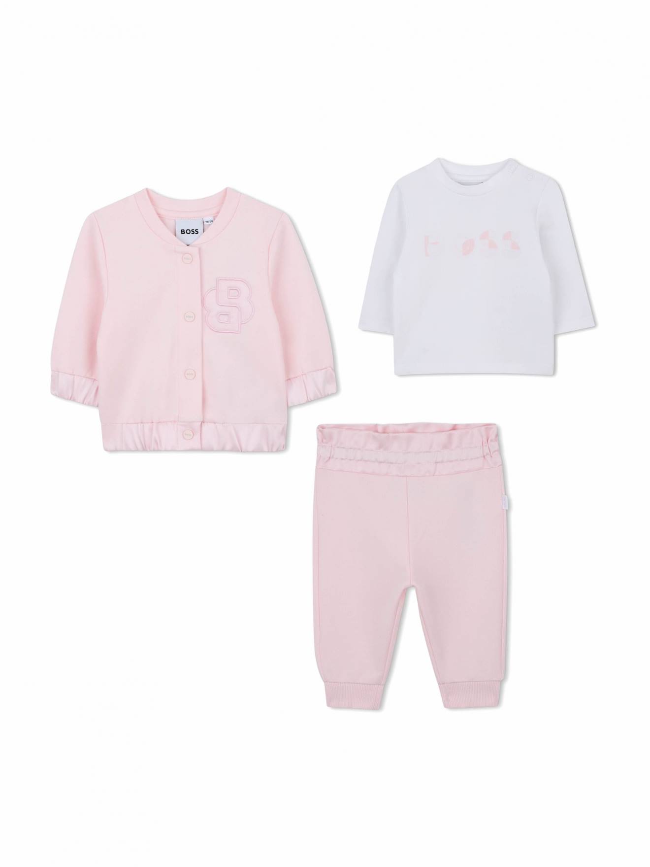Ensemble 3 Pièces Sportswear Gilet Et Jogging Rose