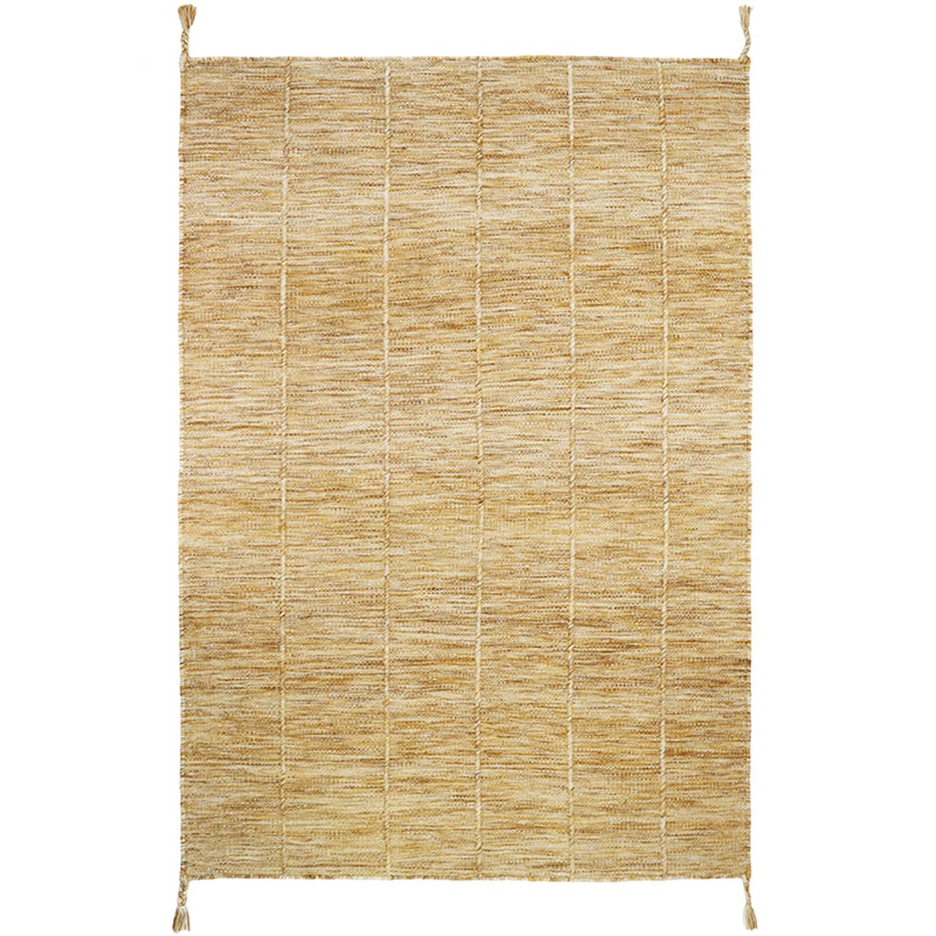Tapis Laine Contemporain Lhena Jaune
