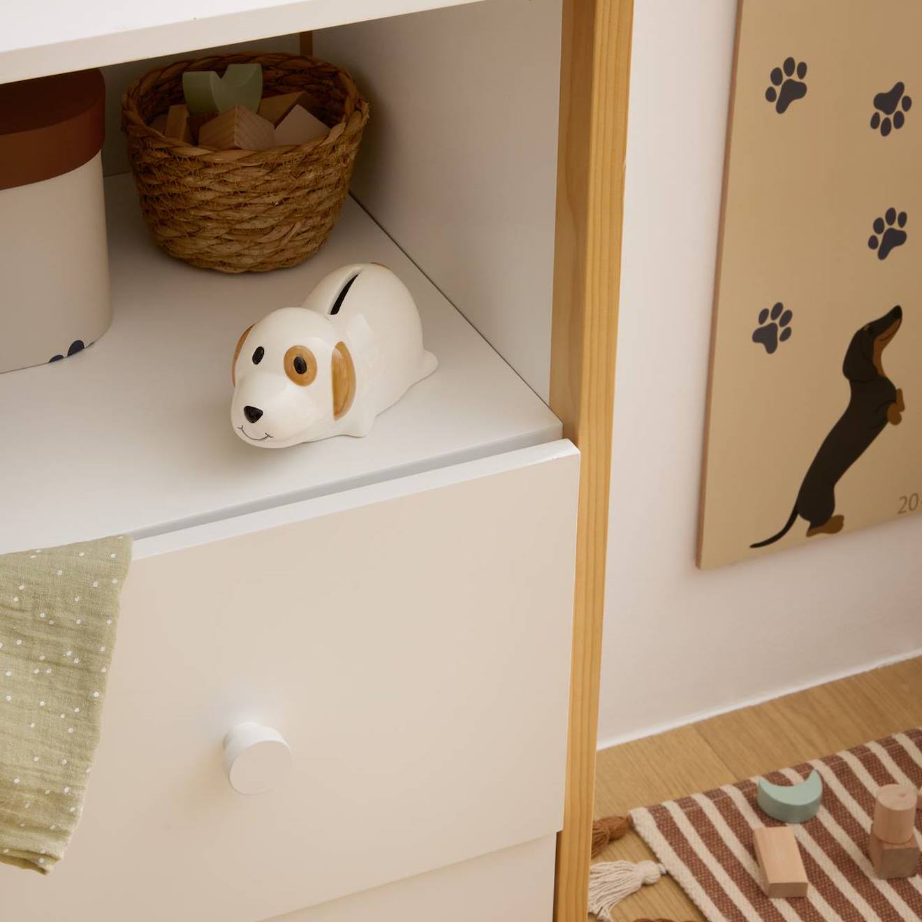 Tirelire+Chien+Teckel+Scott+Blanc