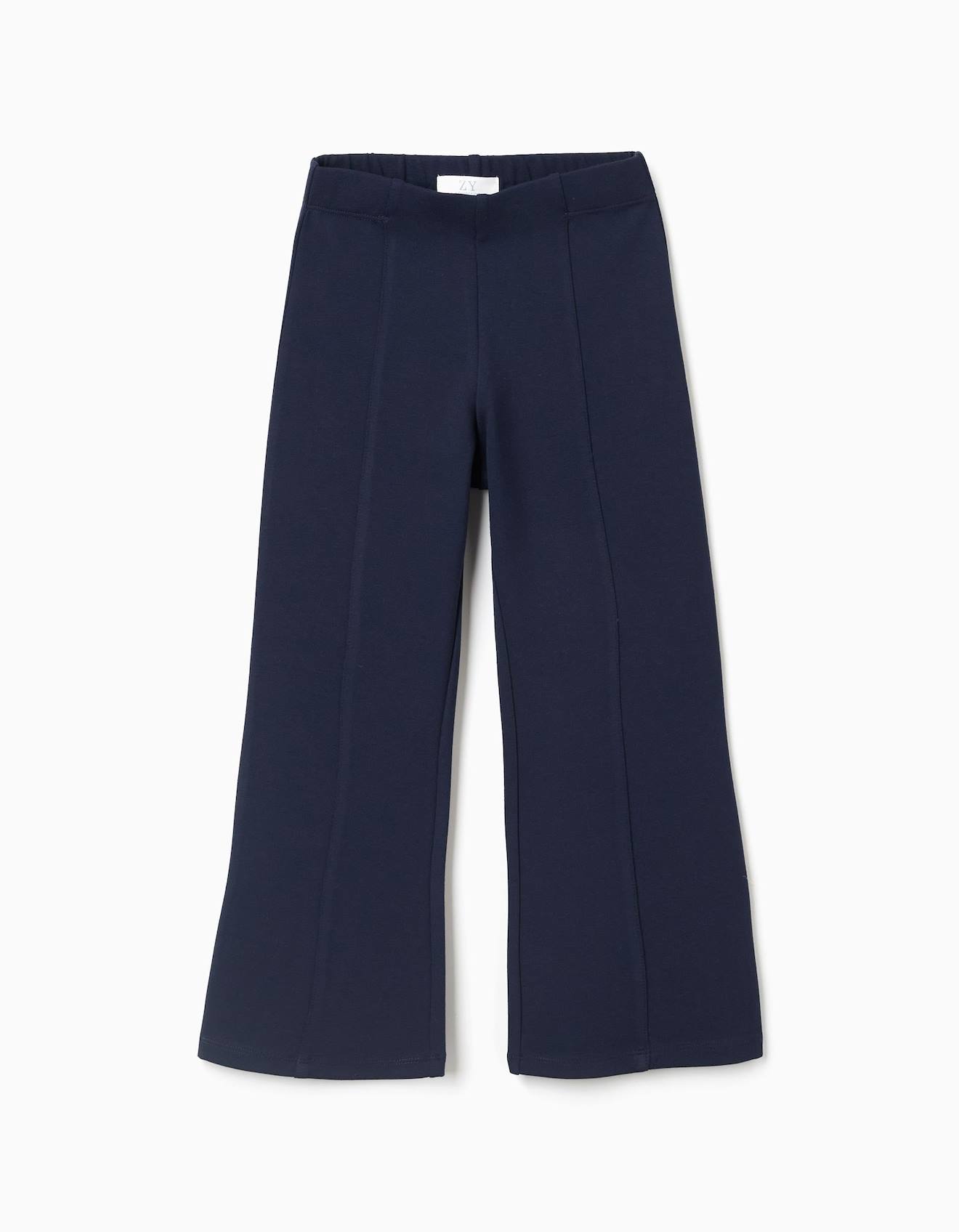 Legging En Point De Rome 'wide Leg' Bleu Foncé