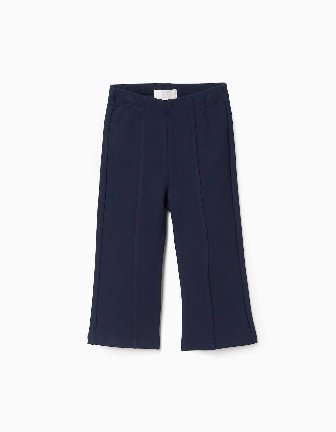 Legging En Point De Rome Wide Leg Bleu Foncé