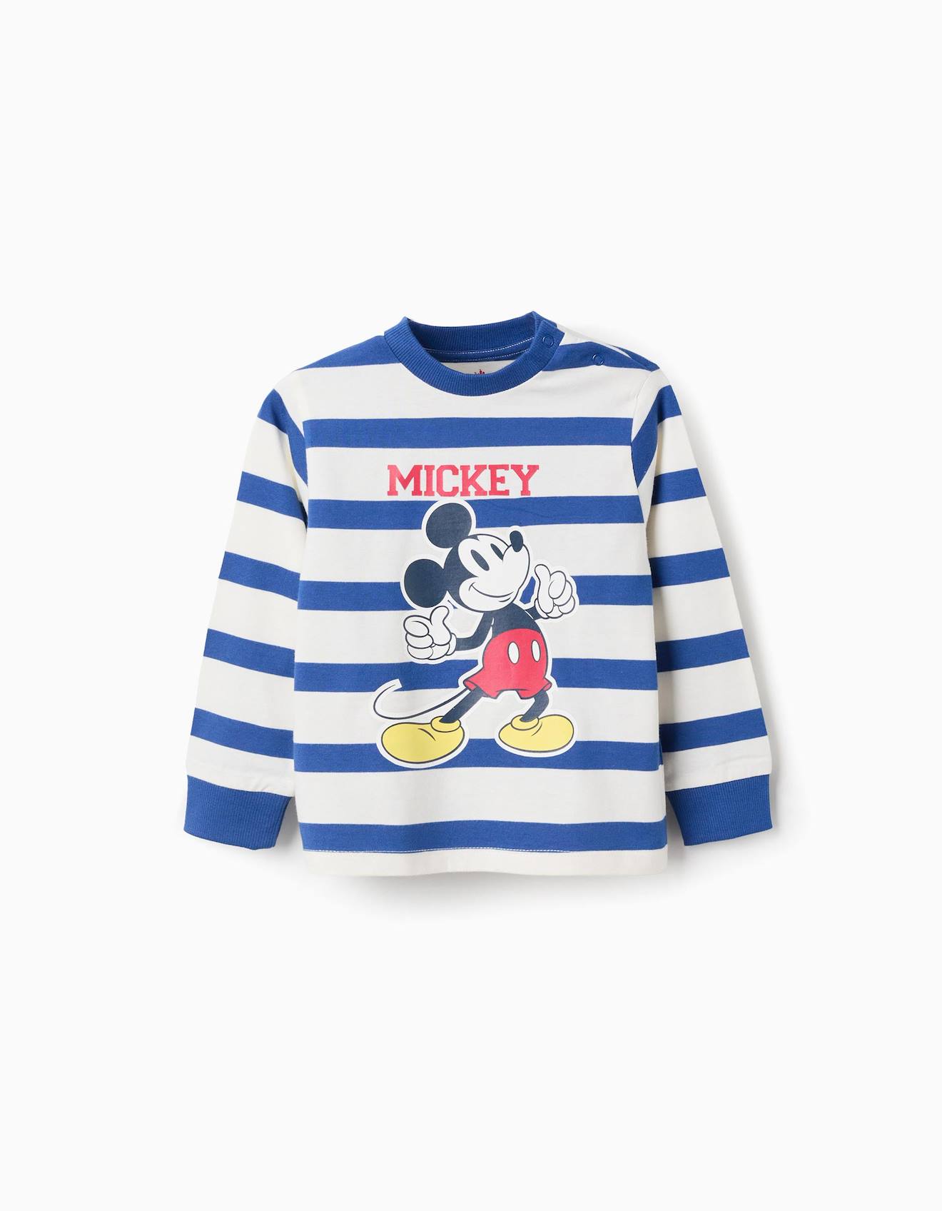 T-shirt À Manches Longues Mickey Bleu