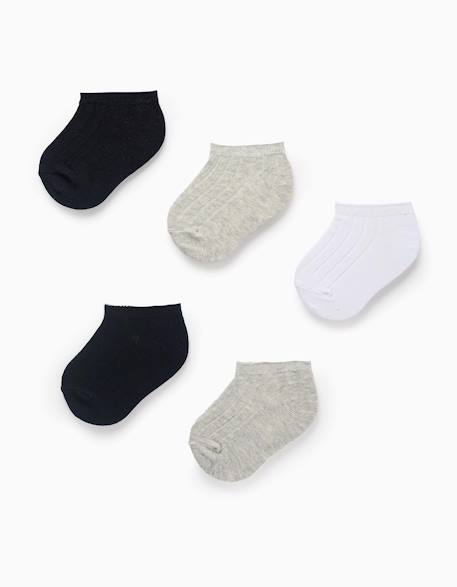 Bébé-Pack 5 paires de socquettes côtelées