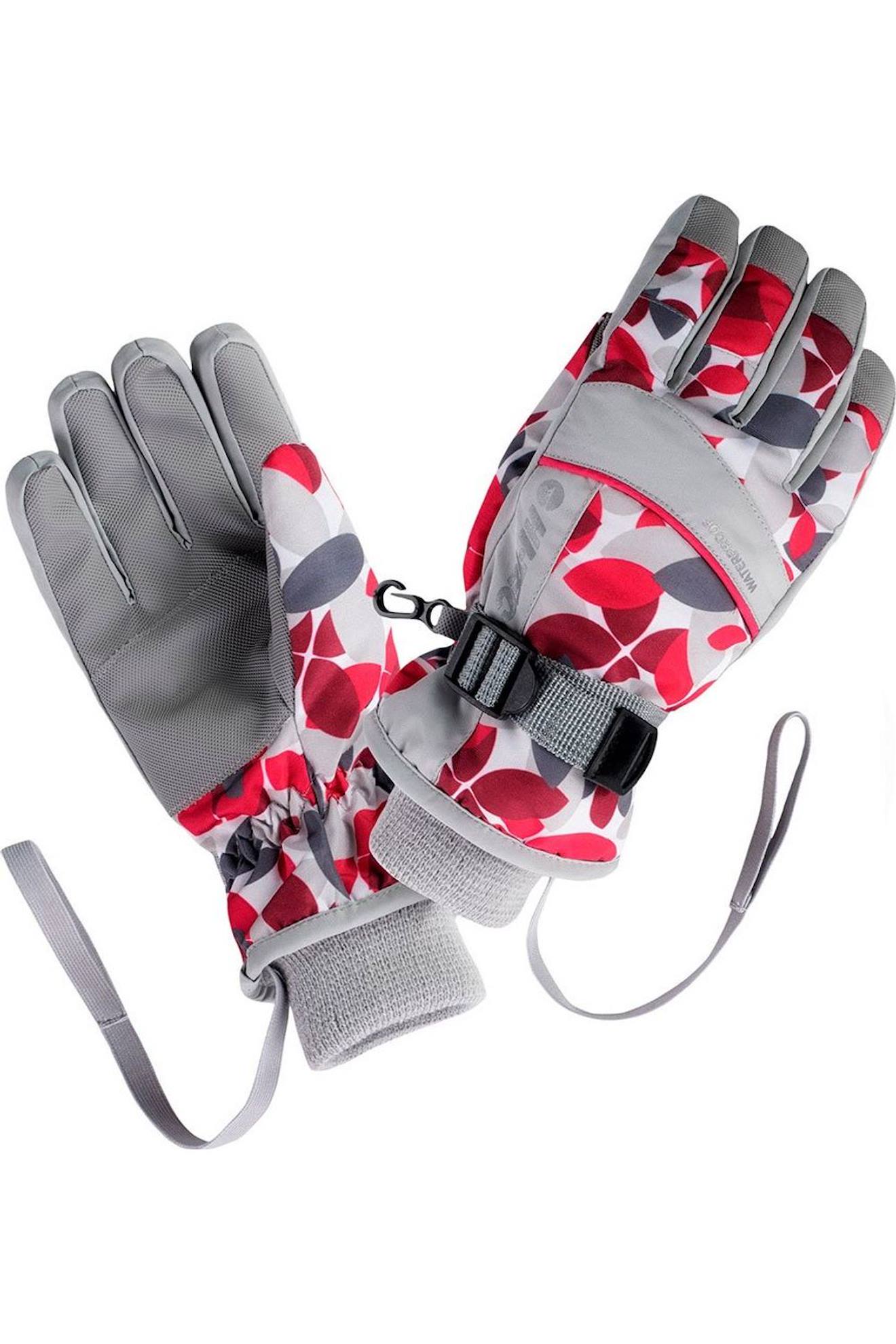 Gants De Ski Motif/style Géométrique Kelly Gris / Rose Rouge / Rouge Bett