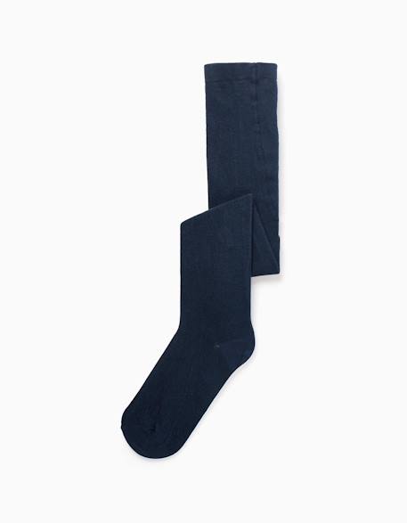 Fille-Sous-vêtement-Collants unis en maille anti-bouloche
