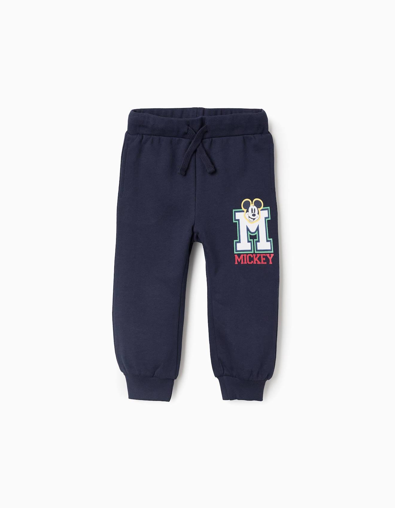 Pantalon Jogpant En Coton Mickey Bleu Foncé
