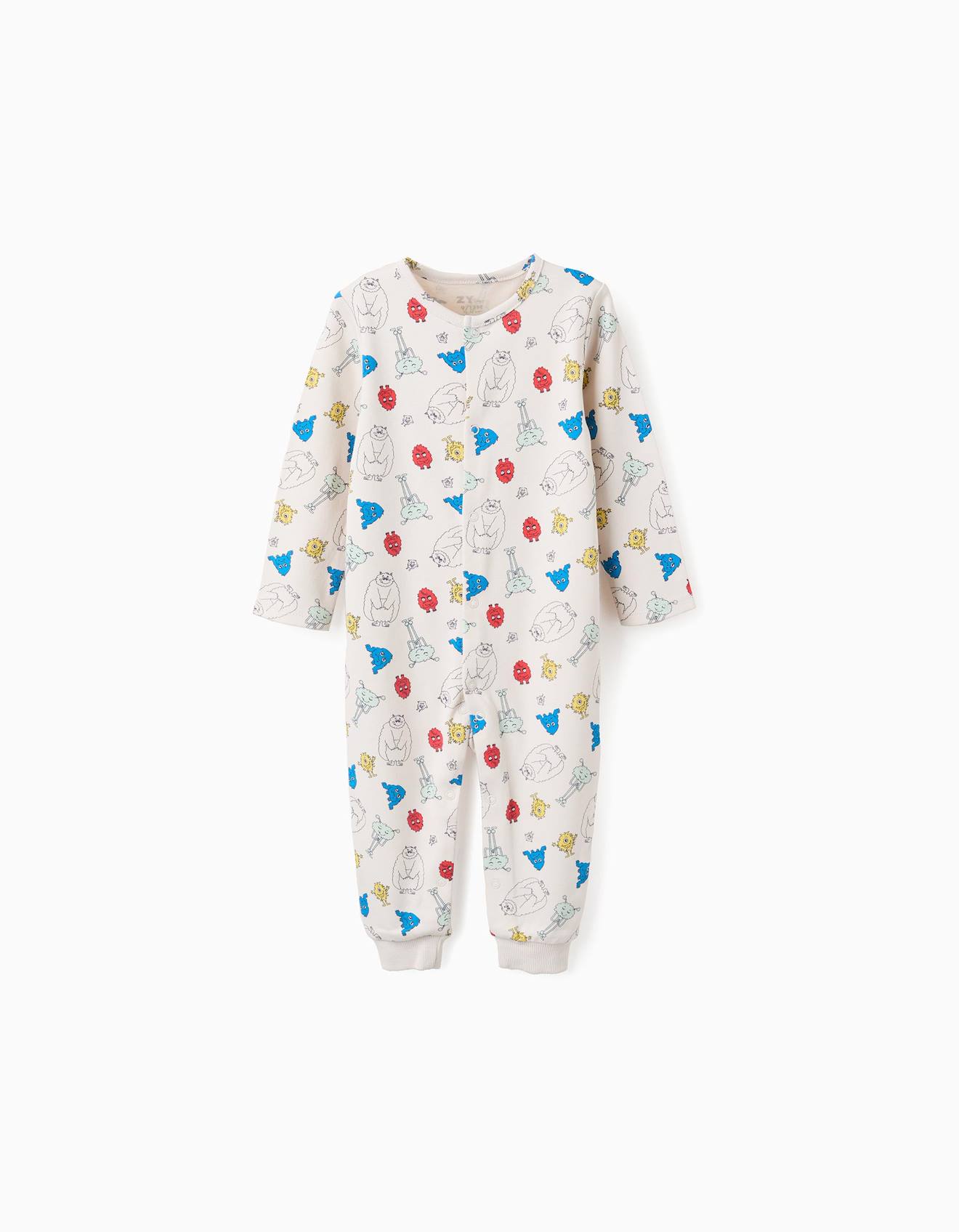 Grenouillère Sans Pieds Monsters Of Emotions Beige Clair