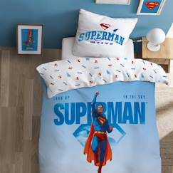 Linge de maison et décoration-Linge de lit enfant-Parure de lit imprimée 100% coton, superman