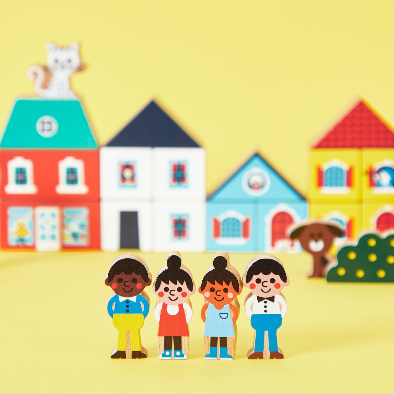 Cubes En Bois Fsc La Ville, 36 Pcs Multicolore