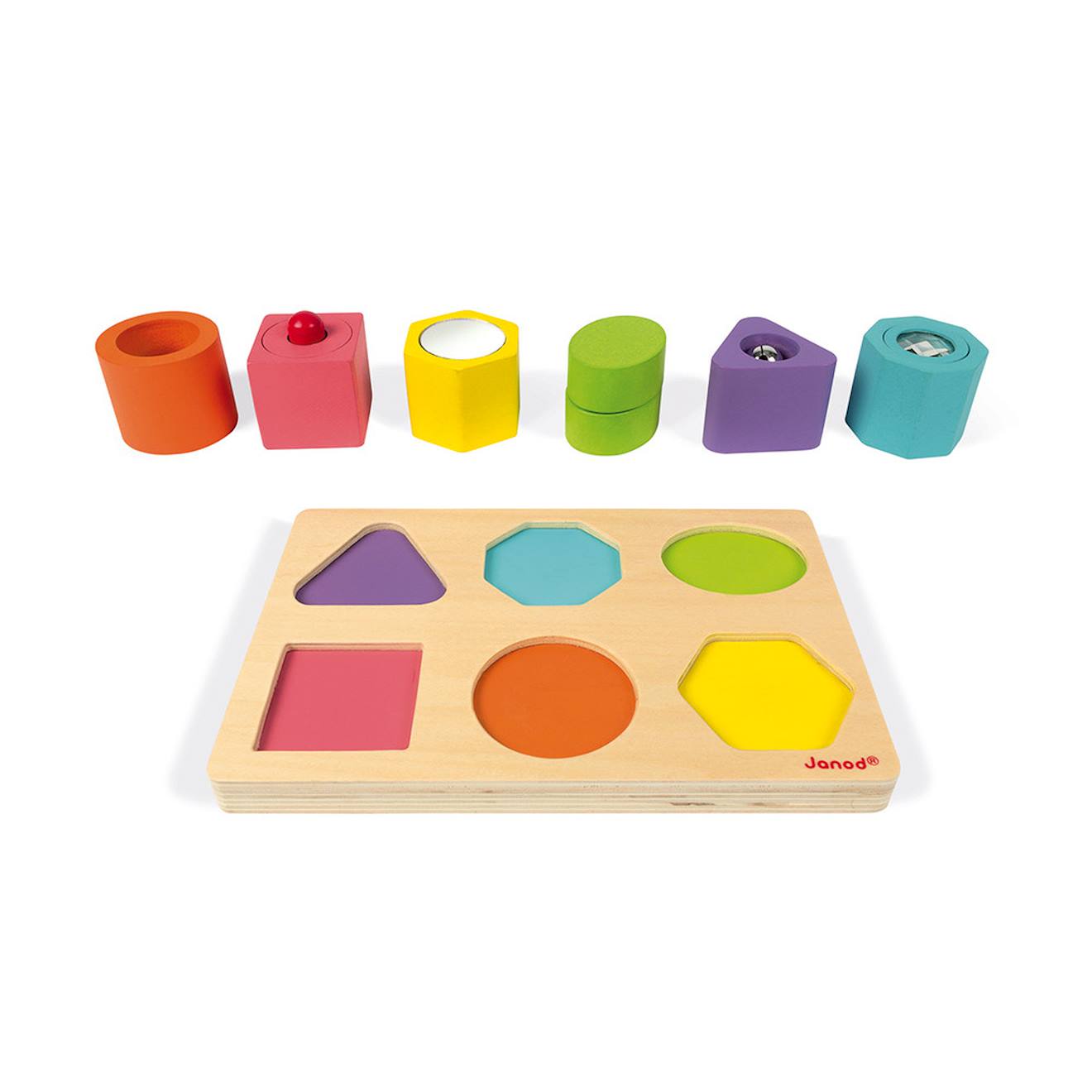 Puzzle 6 Cubes Sensoriels En Bois Fsc Multicolore