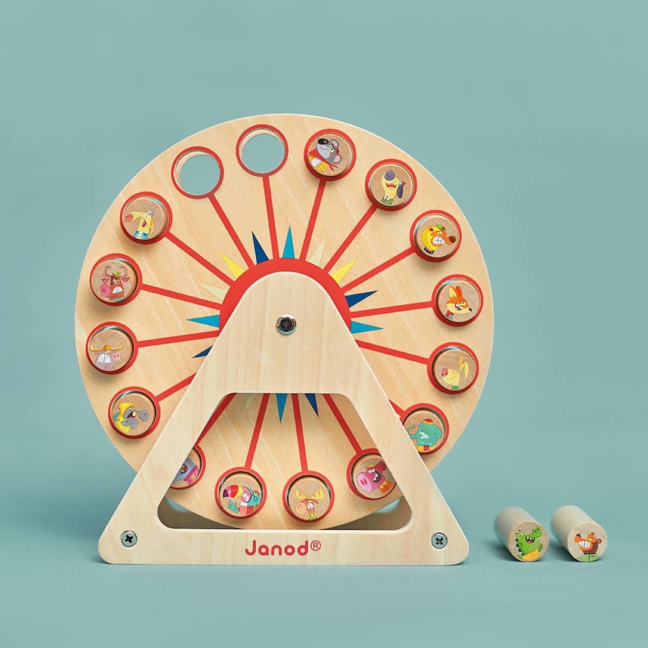 Jeu de Nim Grande Roue en Bois Fsc Multicolore