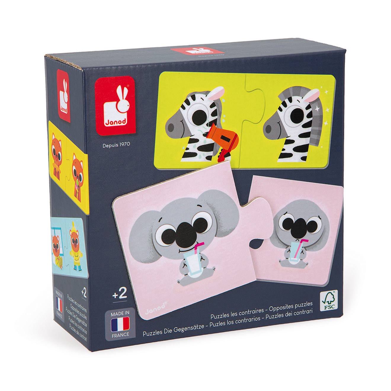 Puzzle Duo Les Contraires Multicolore